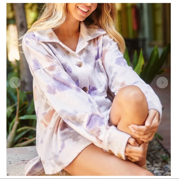 Tie-Dye Oversized Jacket Sz L - Picture 7 of 12